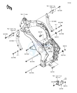 Z1000 ABS ZR1000GGF FR GB XX (EU ME A(FRICA) drawing Engine Mount