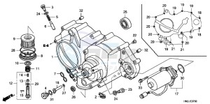 TRX500FAC drawing FRONT CRANKCASE COVER