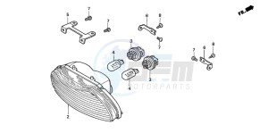 CBR600FS drawing TAILLIGHT (CBR600F/F44)