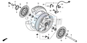 GL1800A drawing FRONT WHEEL