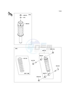 KAF 400 A [MULE 610 4X4] (A6F-AF) A9F drawing SHOCK ABSORBER-- S- -