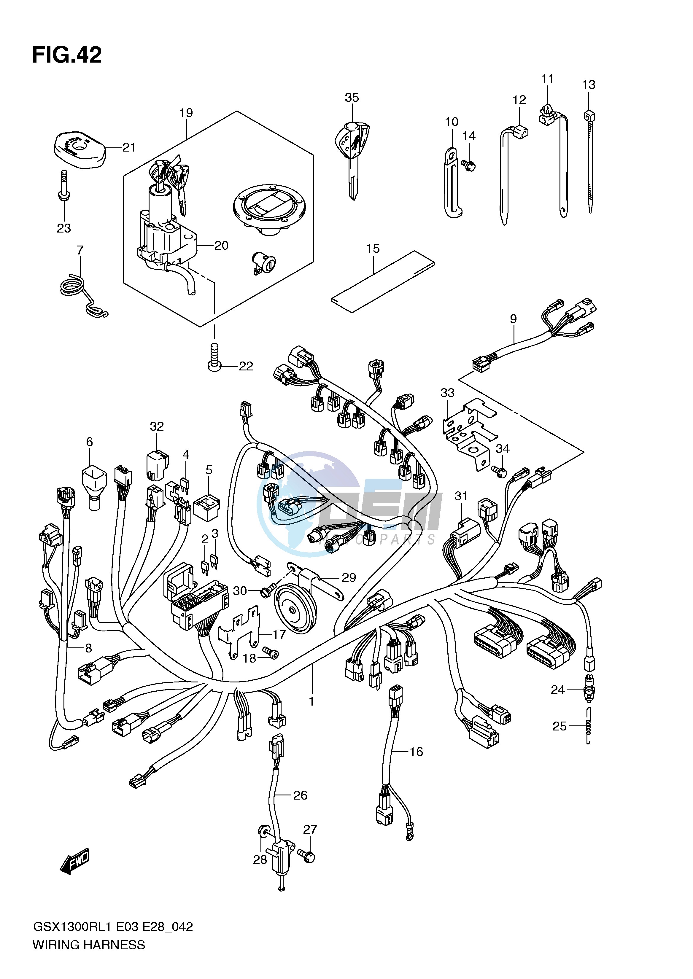 WIRING HARNESS (GSX1300RL1 E28)