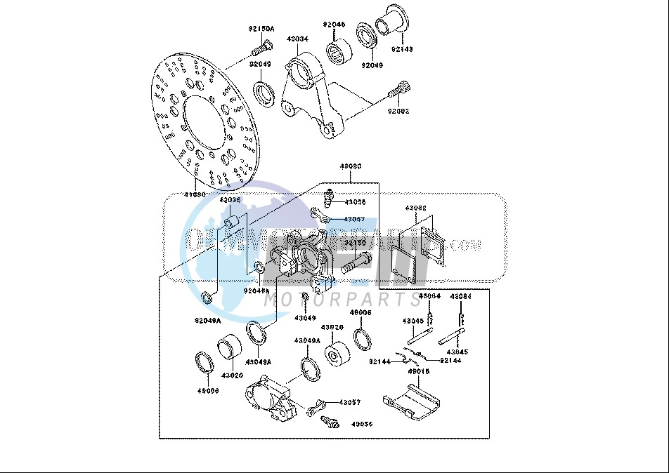 REAR BRAKE CALIPER