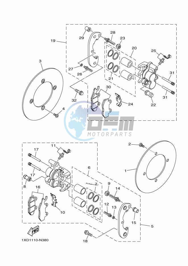 REAR BRAKE CALIPER