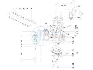 PRIMAVERA 50 2T NOABS E2-E3 (EMEA, APAC) drawing Carburetor's components