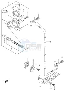 RM250 (E3-E28) drawing FRONT MASTER CYLINDER (MODEL K1 K2 K3)