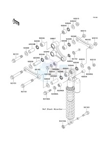 KX 125 M (M1) drawing REAR SUSPENSION