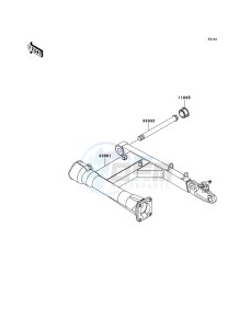 VN1600 CLASSIC TOURER VN1600D6F GB XX (EU ME A(FRICA) drawing Swingarm