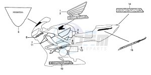 CBR600F drawing STRIPE (CBR600FS2)