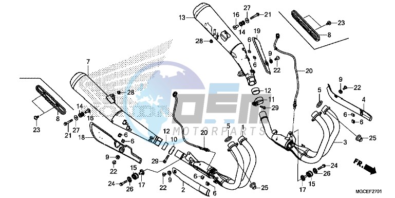 EXHAUST MUFFLER (CB1100SA/ SAD)