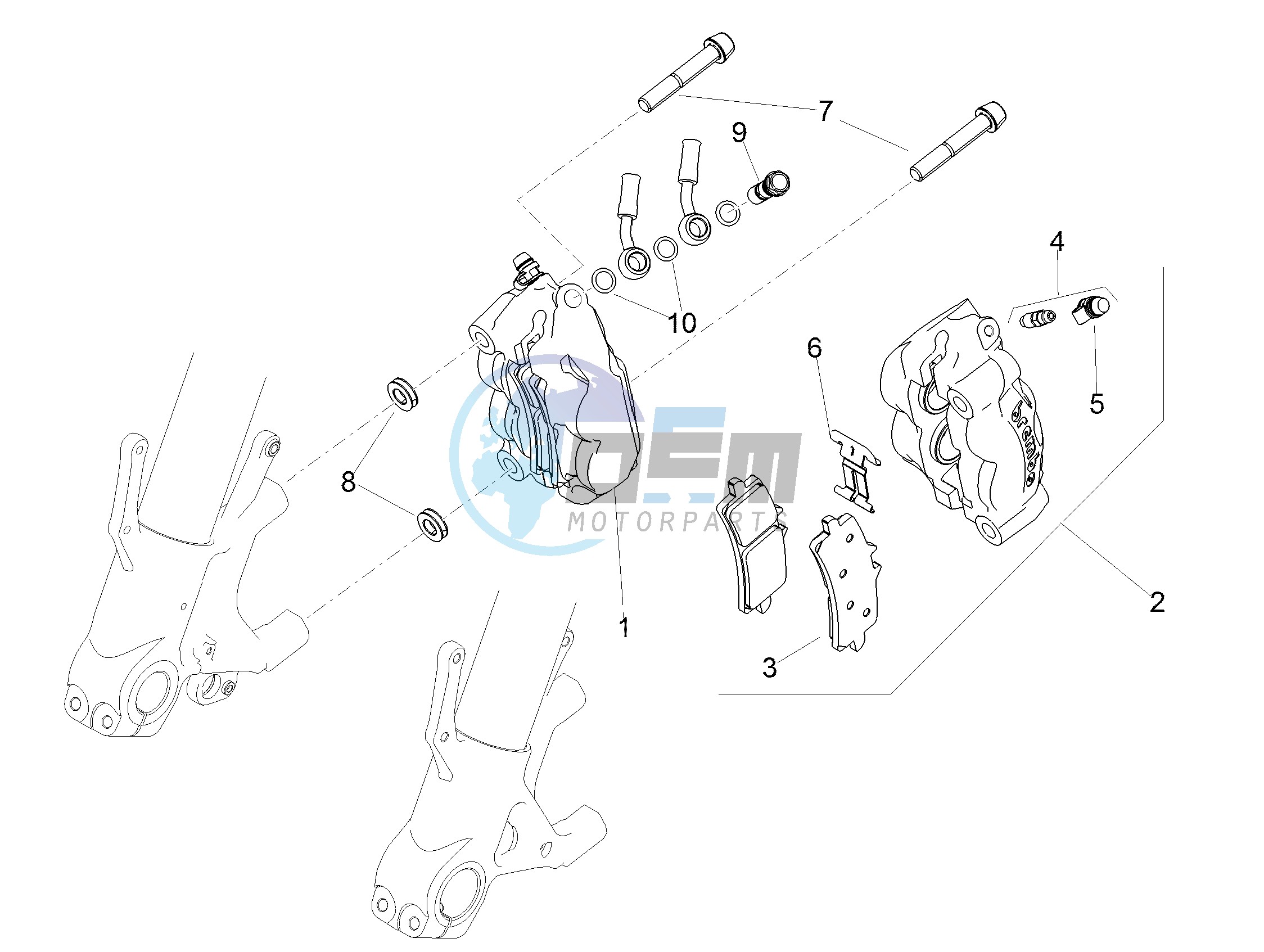 Front brake caliper