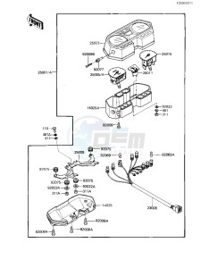 EX 305 B [GPZ 305] (B1) [GPZ 305] drawing METERS