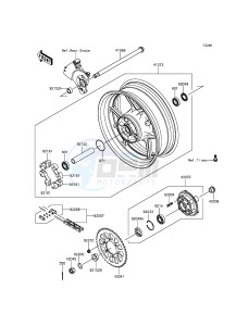 Z800 ABS ZR800DFF UF (UK FA) XX (EU ME A(FRICA) drawing Rear Hub