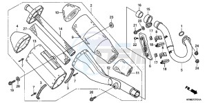 CRF250RC drawing EXHAUST MUFFLER (CRF250RB/ C/ D)