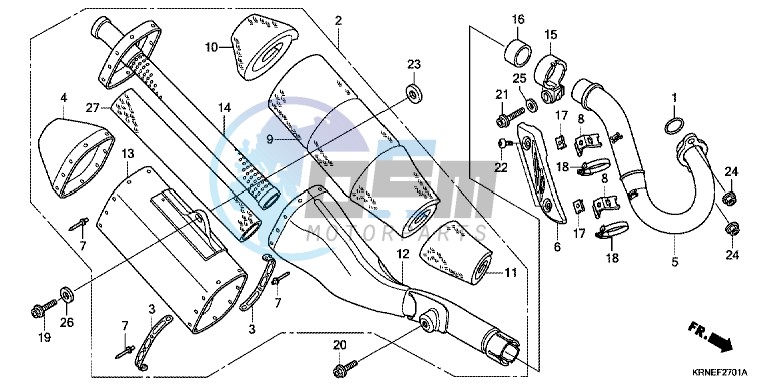 EXHAUST MUFFLER (CRF250RB/ C/ D)