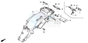 CB250 TWO FIFTY drawing REAR FENDER