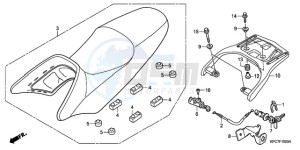 XL125VA EU / CMF - (EU / CMF) drawing SEAT/CARRIER