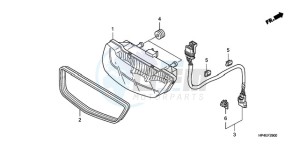 TRX420FEA Australia - (U / 2U 4WD) drawing TAILLIGHT