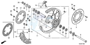 CRF250X9 Europe Direct - (ED / CMF) drawing REAR WHEEL