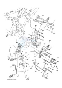 MT07 700 (1WSG) drawing STAND & FOOTREST