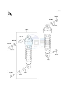 BN 125 A [ELIMINATOR 125] (A6F-A9F) A6F drawing SUSPENSION_SHOCK ABSORBER