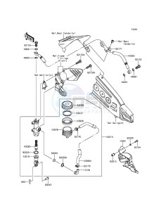 NINJA ZX-6R ZX600RFF FR GB XX (EU ME A(FRICA) drawing Rear Master Cylinder