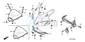 CBR1000RA9 U / ABS MME SPC drawing UPPER COWL (1)