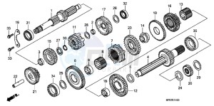 TRX500FEB drawing TRANSMISSION