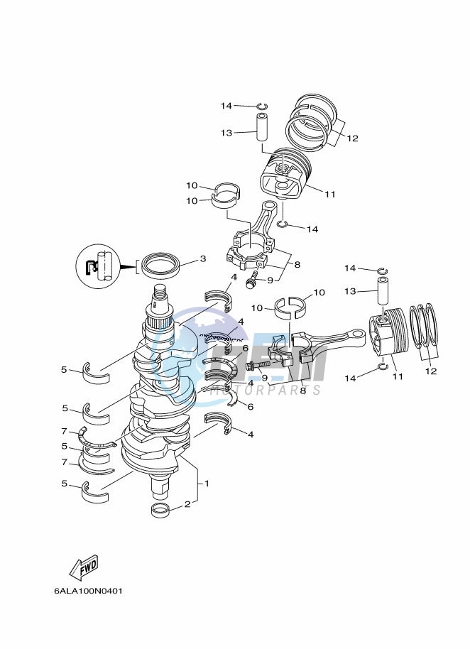 CRANKSHAFT--PISTON