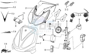 JET EURO X 50 E2 drawing FR PLATE / HEAD LIGHT