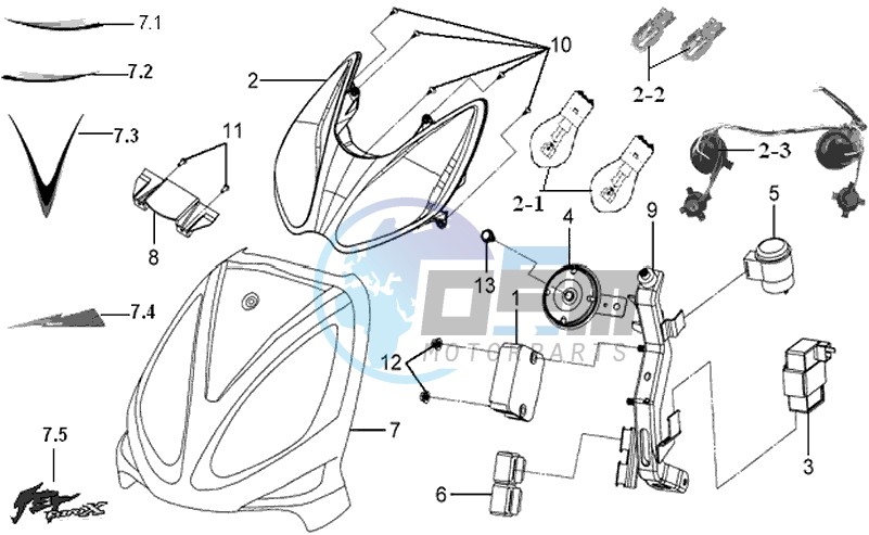 FR PLATE / HEAD LIGHT