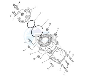 YZ 85 drawing CYLINDER AND HEAD