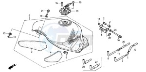 VTR1000SP VTR1000SP-2 drawing FUEL TANK