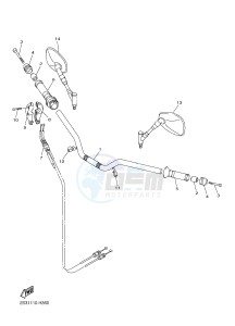 VMX17 VMAX17 1700 (2CEL) drawing STEERING HANDLE & CABLE