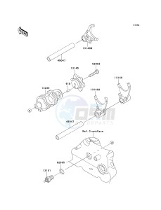 KL 650 E [KLR650] (E8F-E9F) E9F drawing GEAR CHANGE DRUM_SHIFT FORK-- S- -