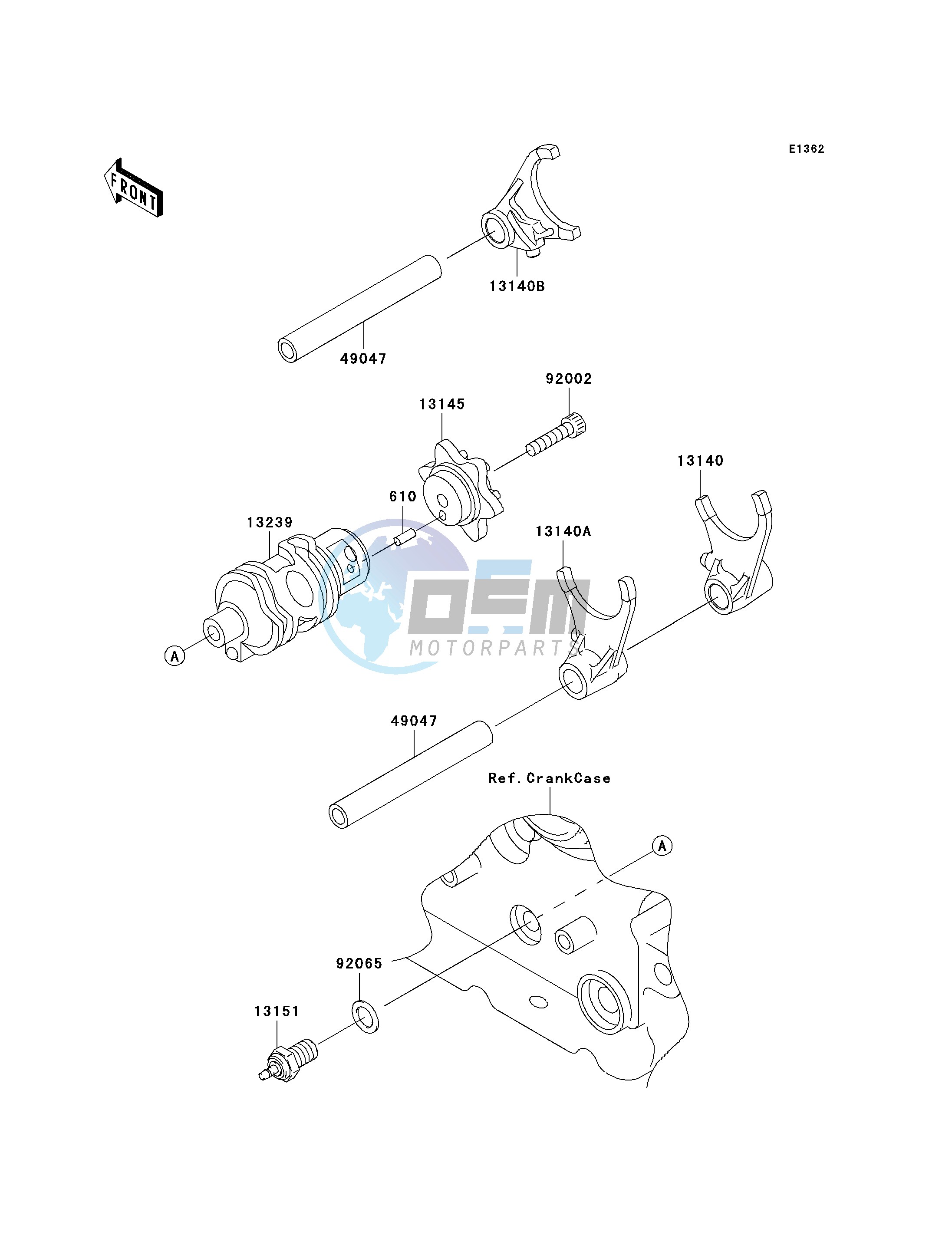 GEAR CHANGE DRUM_SHIFT FORK-- S- -