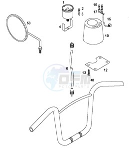 LUXE_E-START_EX_25-45kmh 50 drawing Handelbar-speedometer-mirror