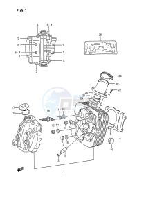 LT-F250 (E28) drawing CYLINDER HEAD