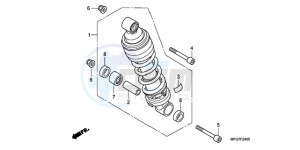 CB600FA39 Australia - (U) drawing REAR CUSHION