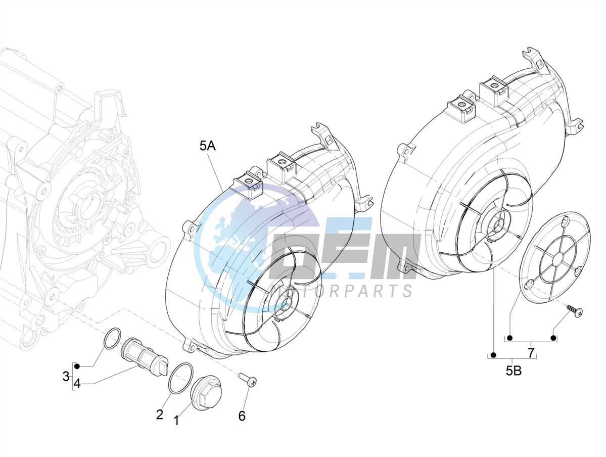 Flywheel magneto cover - Oil filter