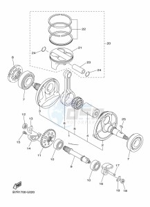 WR450F (B7R4) drawing CRANKSHAFT & PISTON