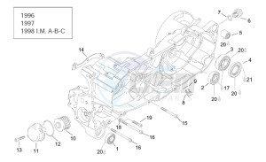 Leonardo 125-150 drawing Central semi - crankcase I