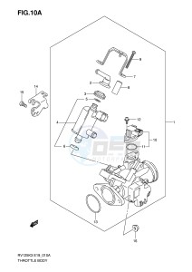 RV125 (E19) VanVan drawing THROTTLE BODY (MODEL K7)