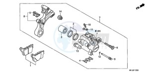 CBR600RR9 Europe Direct - (ED / SPC) drawing REAR BRAKE CALIPER (CBR600RR)