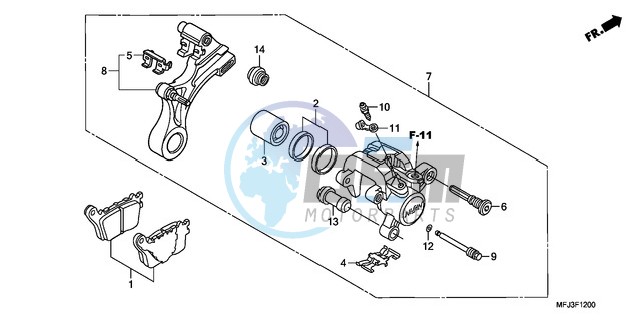 REAR BRAKE CALIPER (CBR600RR)