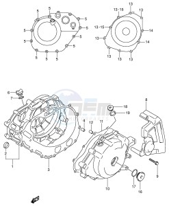 SV650 (E2) drawing CRANKCASE COVER