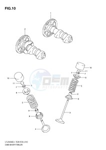 LT-Z400 (E28-E33) drawing CAMSHAFT VALVE