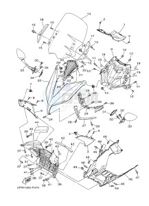 XP500A T-MAX 530 (2PWR) drawing WINDSHIELD