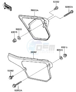 KX 80 J [BIG WHEEL] (J2) [BIG WHEEL] drawing SIDE COVERS