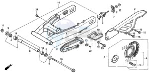 NX500 DOMINATOR drawing SWINGARM